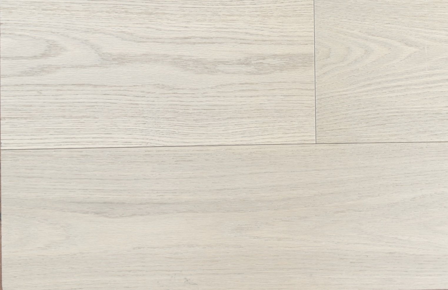 Wide-plank white oak flooring, Wheat finish, photographed from the sample