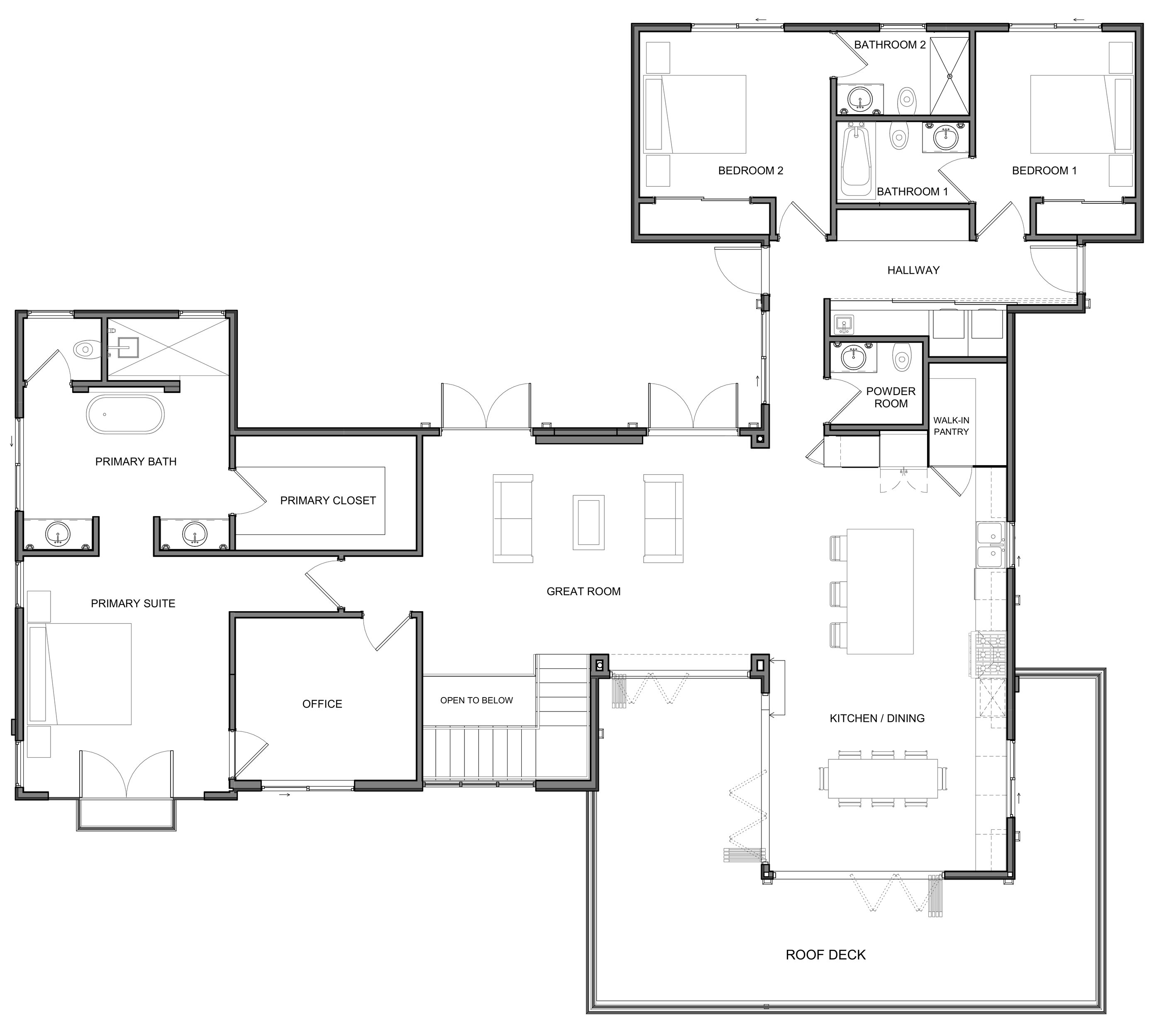 Main level floor plan